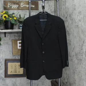 Hugo Boss Mens Vintage Wool 3-Button Suit Jacket Coat 166f4bb01a47c2 Black 40R