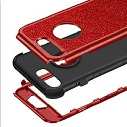 iPhone 7 & 8 Plus Case Bling Glitter Shiny Heavy Duty Protection Full-Body Protective Cover