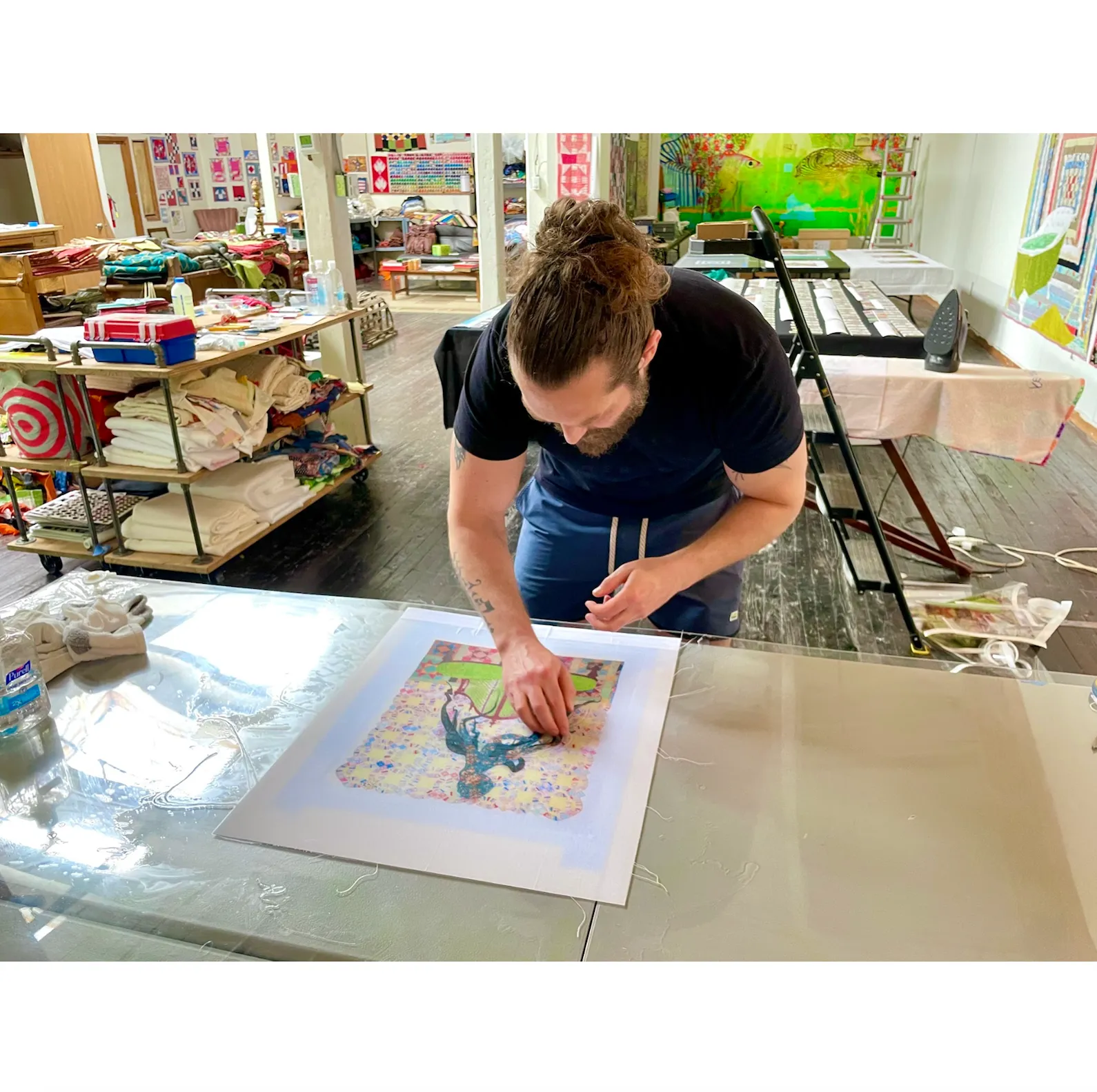 Jesse Krimes, Blackwater, 2023; Hand-Embellished, Signed, and Numbered Limited Edition Print