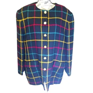 Jones New York Vintage Wool knit Jacket. Size 18W