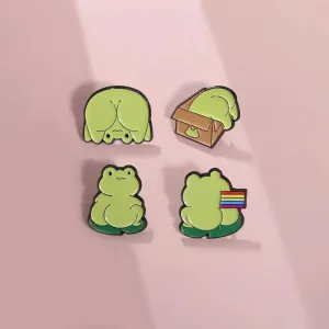 Kawaii Rainbow Frog Enamel Pin 🐸🌈 - Adorable Cartoon Brooch for Kids & Friends! Cute Backpack Badge Gift 🎁✨