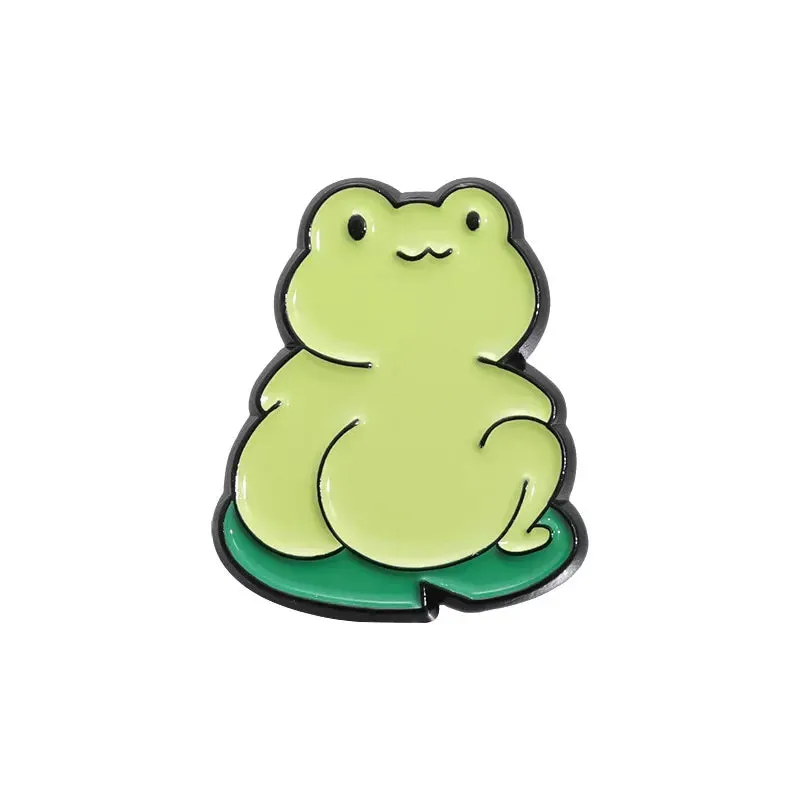 Kawaii Rainbow Frog Enamel Pin 🐸🌈 - Adorable Cartoon Brooch for Kids & Friends! Cute Backpack Badge Gift 🎁✨