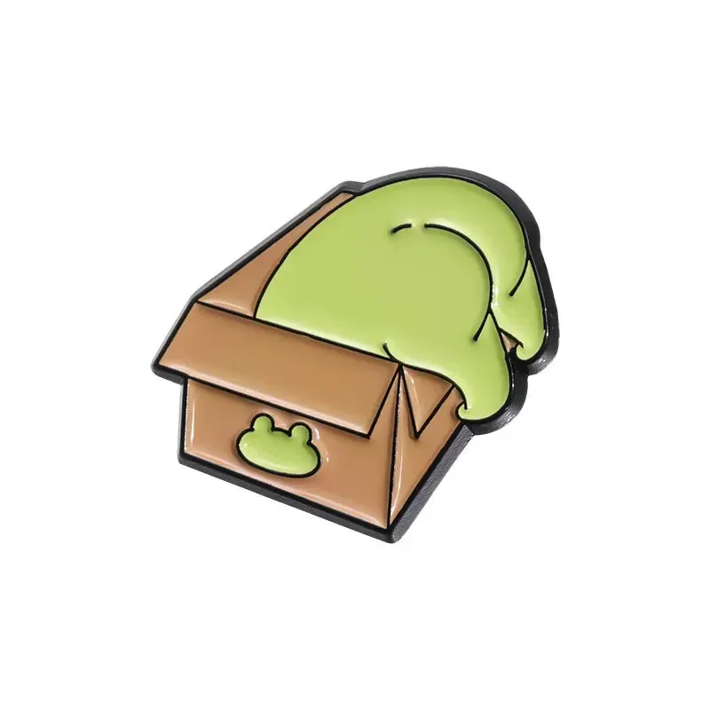 Kawaii Rainbow Frog Enamel Pin 🐸🌈 - Adorable Cartoon Brooch for Kids & Friends! Cute Backpack Badge Gift 🎁✨