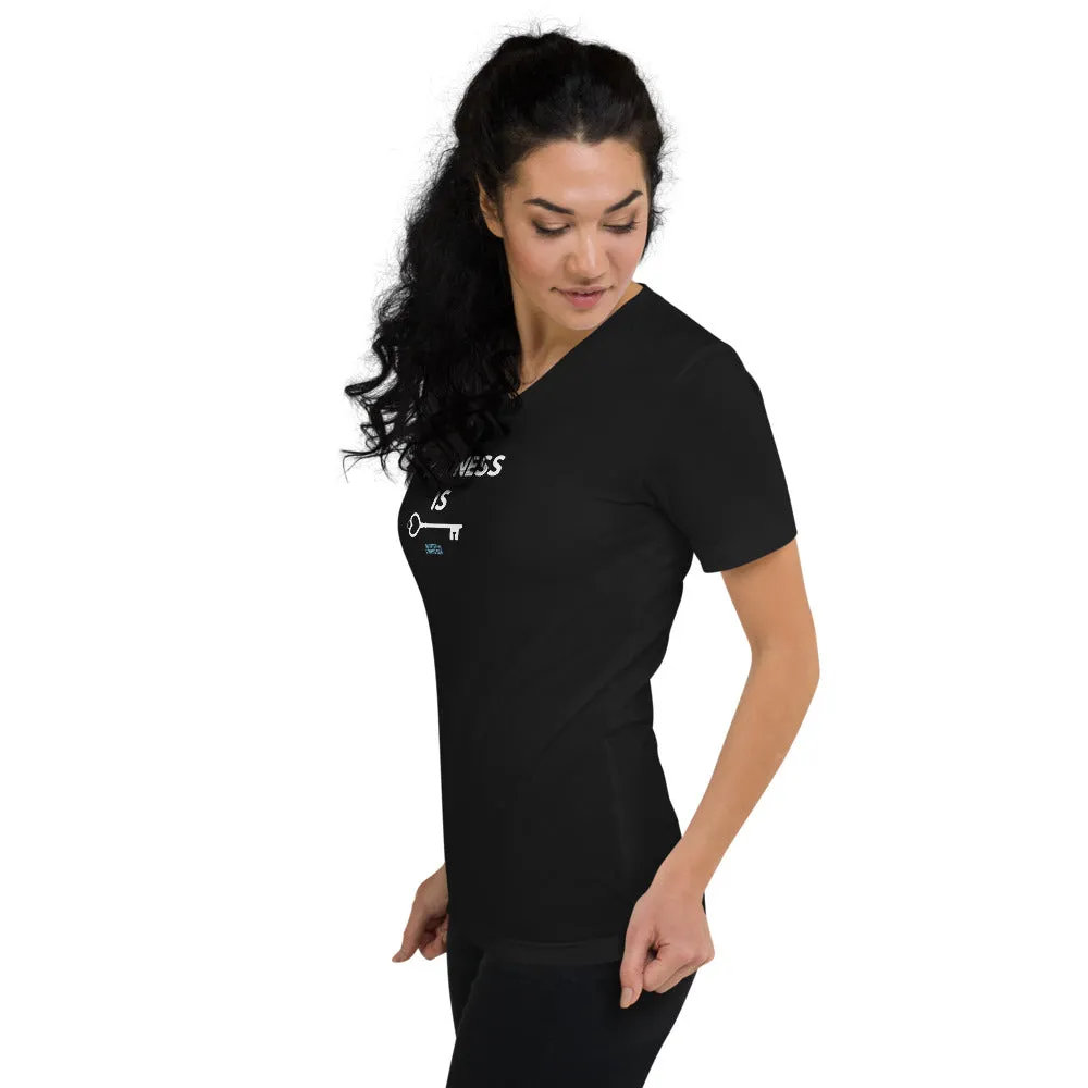 Kindness is Key - Unisex V-Neck - White Print