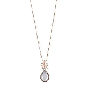 Knight & Day Bow & Teardrop Necklace N190NST