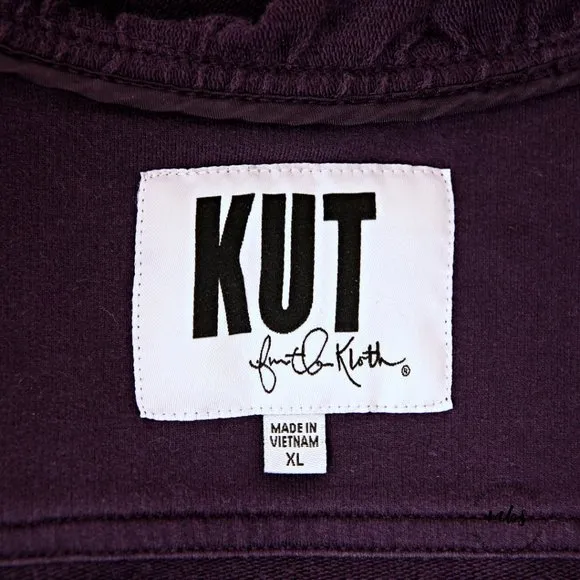 Kut From the Kloth Puff Sleeve Single Breasted Ruffle Trench Coat