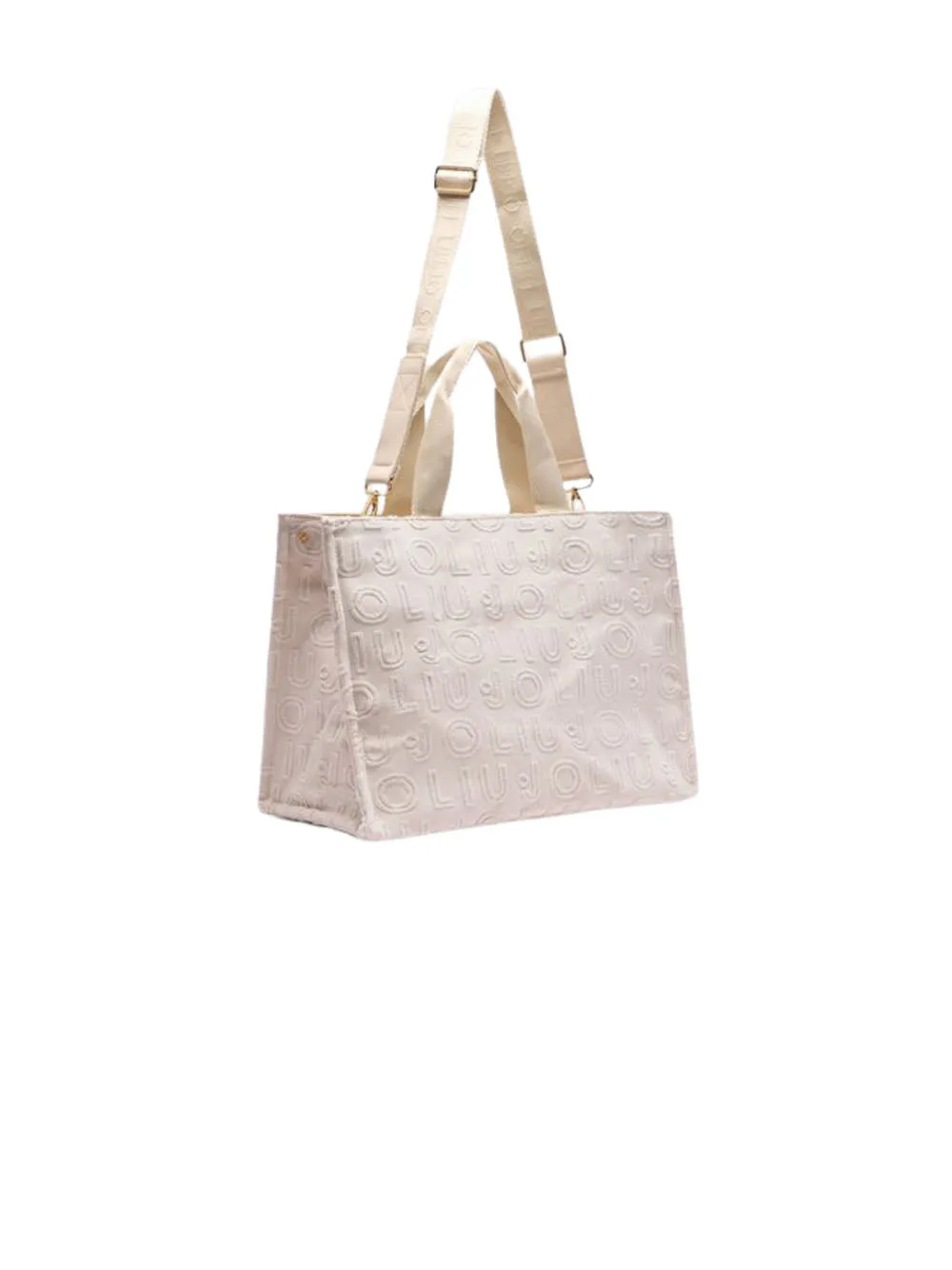 L Tote Jacquard Plai - True Champagne