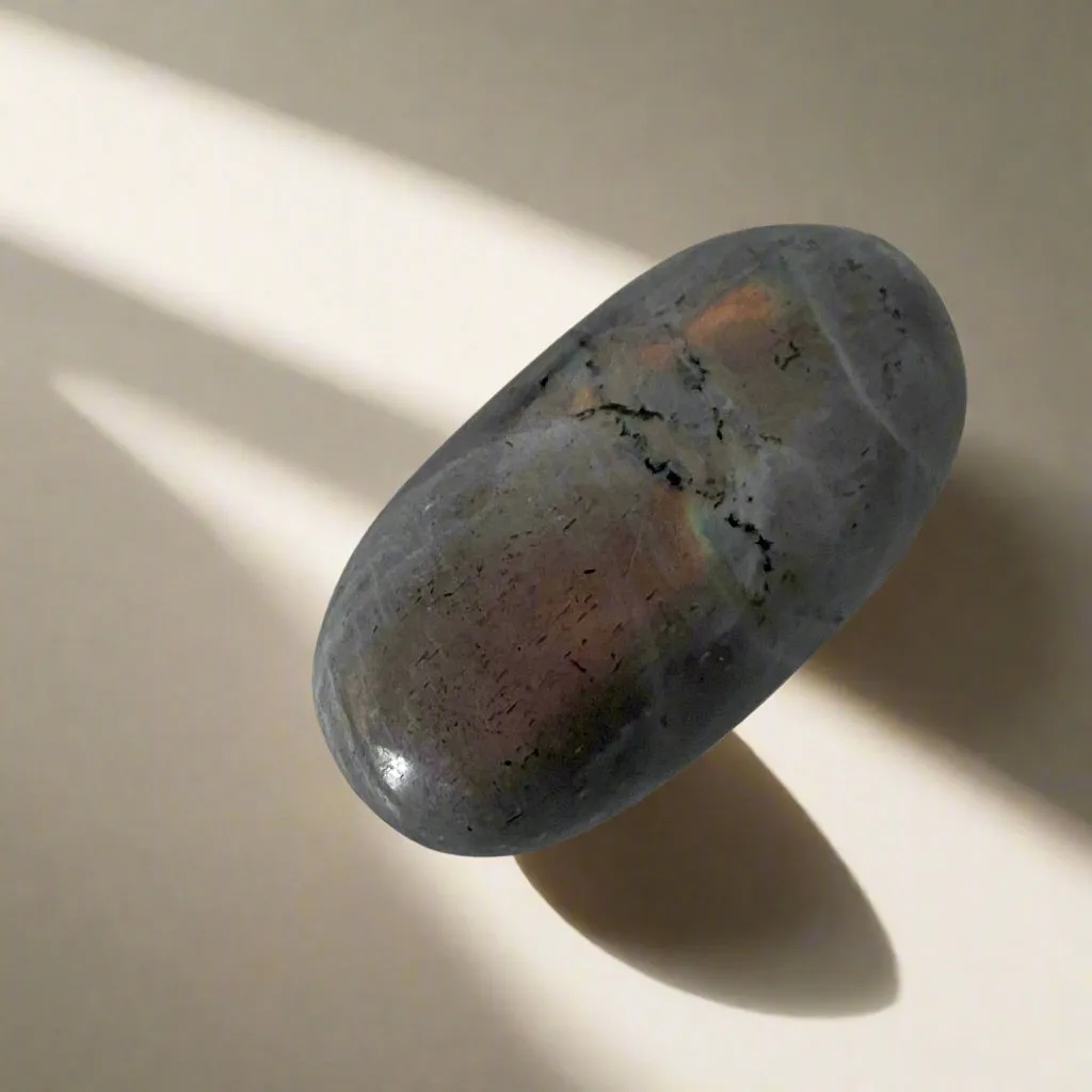 Labradorite Stone Pink Flash