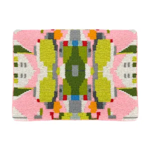 Laura Park Poppy Pink Beaded Clutch