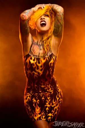Lena Scissorhands - Fire and Fangs - signed limited edition 8x12 metallic print