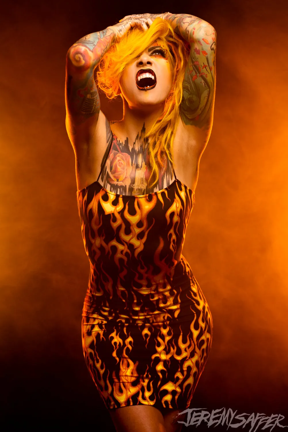 Lena Scissorhands - Fire and Fangs - signed limited edition 8x12 metallic print