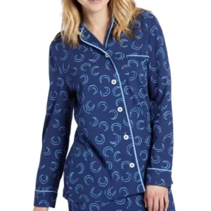 LIFE IS GOOD Darkest Blue Sleepy Moon Toss Pajama Pant Set RARE to find SZ S