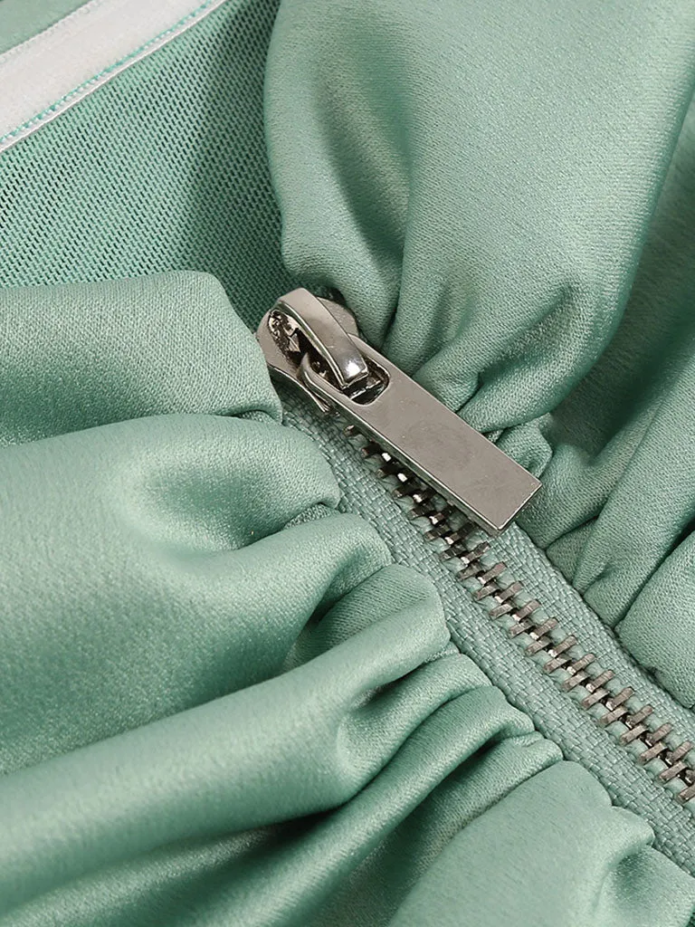 Light Green Off The Shoulder Corset Satin Sexy Gown Party Dress