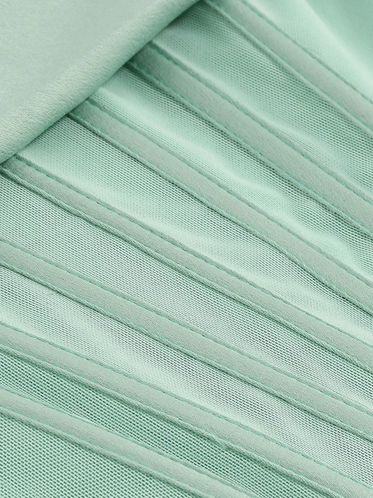 Light Green Off The Shoulder Corset Satin Sexy Gown Party Dress