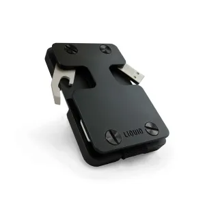 Liquid Wallet & Key Organizer Matte Black (Black Screws)