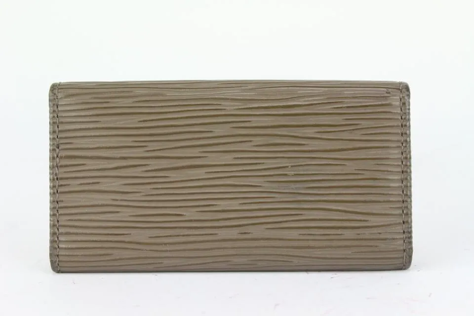 Louis Vuitton Grey Pepper Epi Leather Multicles 4 Key Holder Wallet case 127lvs76