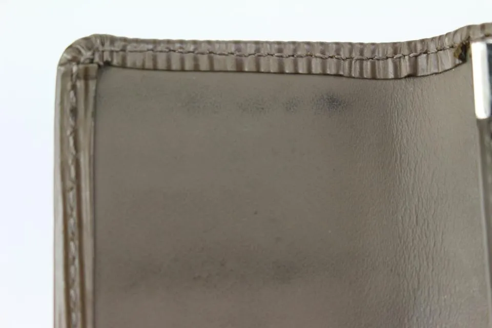 Louis Vuitton Grey Pepper Epi Leather Multicles 4 Key Holder Wallet case 127lvs76