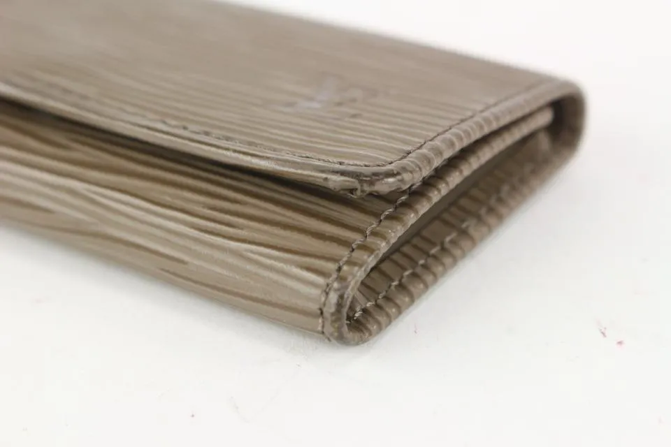 Louis Vuitton Grey Pepper Epi Leather Multicles 4 Key Holder Wallet case 127lvs76