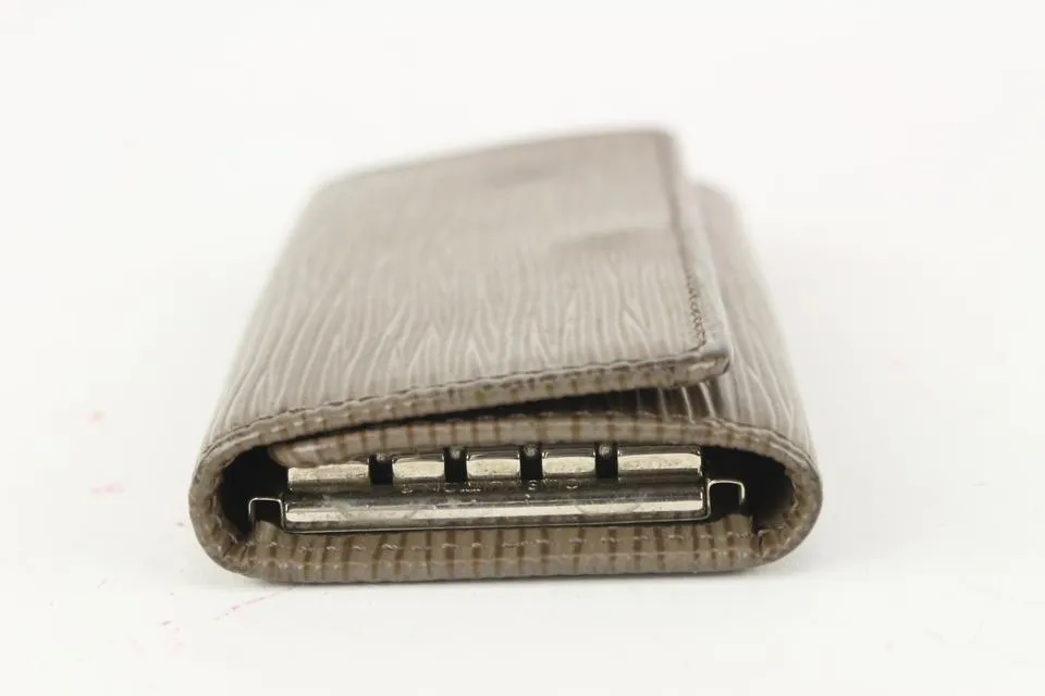 Louis Vuitton Grey Pepper Epi Leather Multicles 4 Key Holder Wallet case 127lvs76