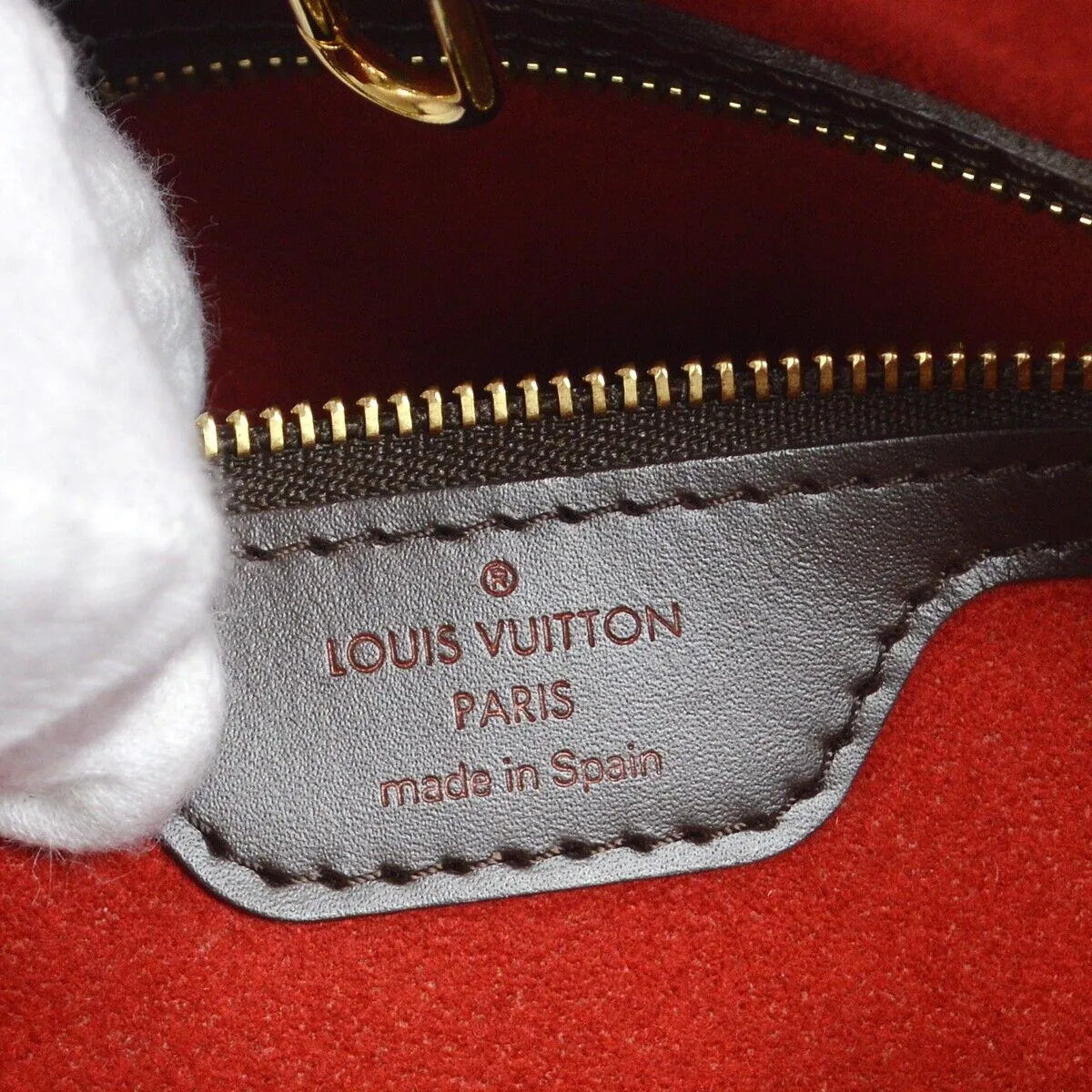 LOUIS VUITTON HAMPSTEAD PM HAND TOTE BAG PURSE DAMIER EBENE N51205 94644