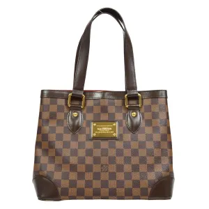 LOUIS VUITTON HAMPSTEAD PM HAND TOTE BAG PURSE DAMIER EBENE N51205 94644