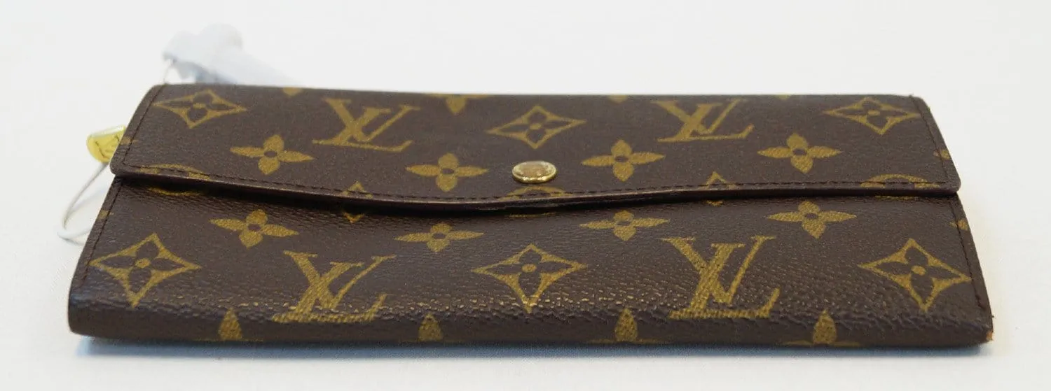 LOUIS VUITTON Monogram Portefeiulle Sarah Long Bifold Wallet