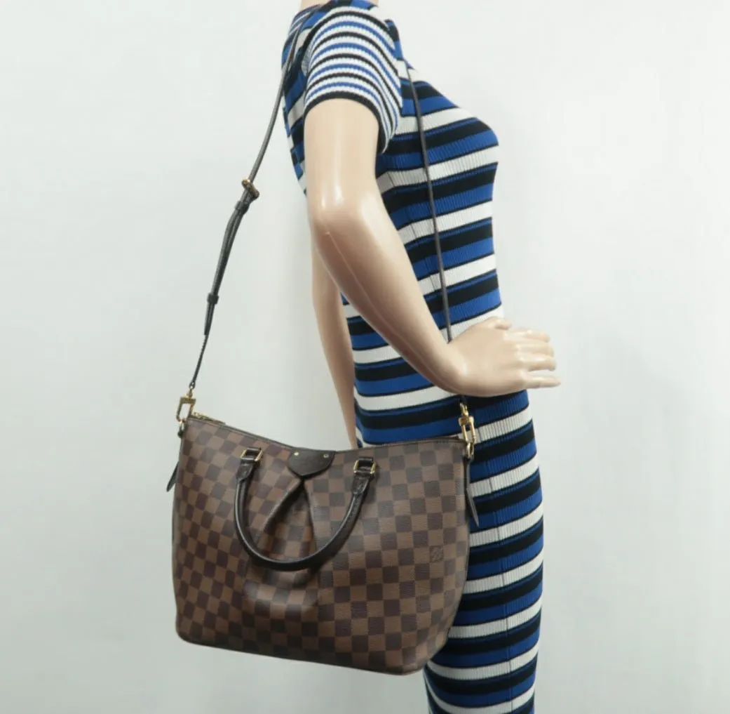 Louis Vuitton Siena Brown MM Damier Ebene Canvas Shoulder Bag