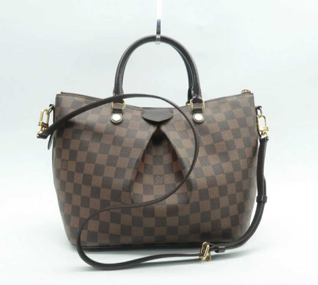 Louis Vuitton Siena Brown MM Damier Ebene Canvas Shoulder Bag