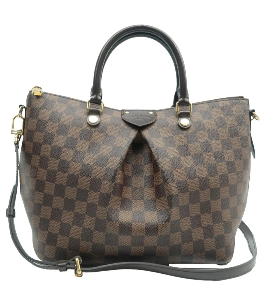 Louis Vuitton Siena Brown MM Damier Ebene Canvas Shoulder Bag