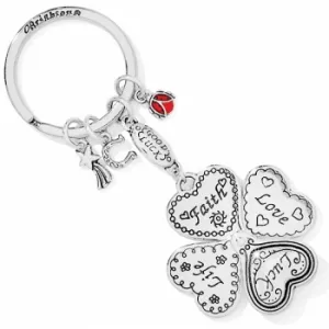 Lucky Clover Heart Key Fob E11042