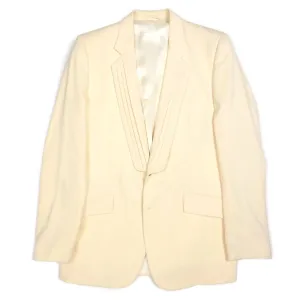 Maison Margiela Cream Wool Tux Blazer Size 48