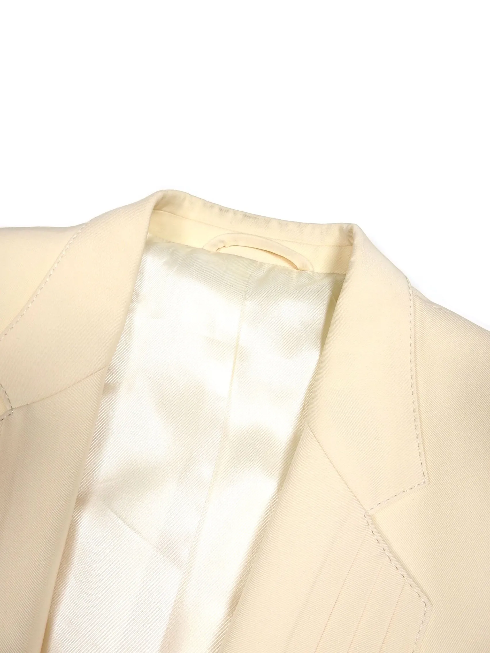 Maison Margiela Cream Wool Tux Blazer Size 48