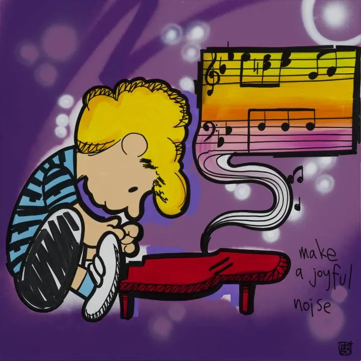 Make a Joyful Noise - Lebo Framed Ceramic Tile