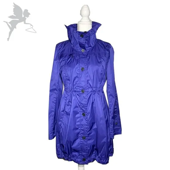 MARC NEW YORK Longline Drawstring Waist Parachute Raincoat