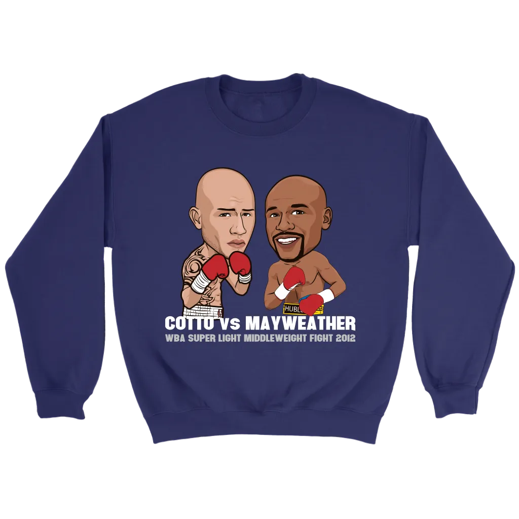 Mayweather vs Cotto Cartoon Sweatshirt
