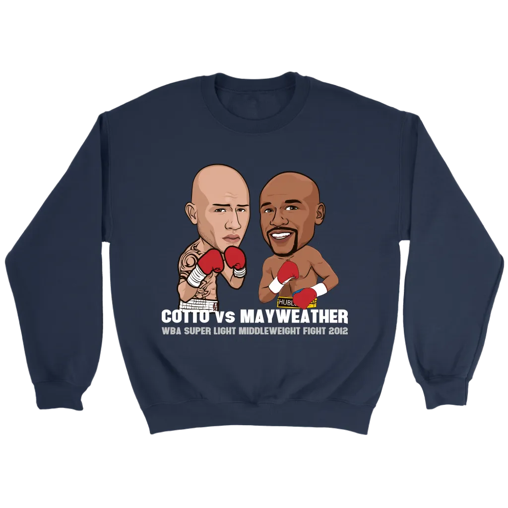 Mayweather vs Cotto Cartoon Sweatshirt