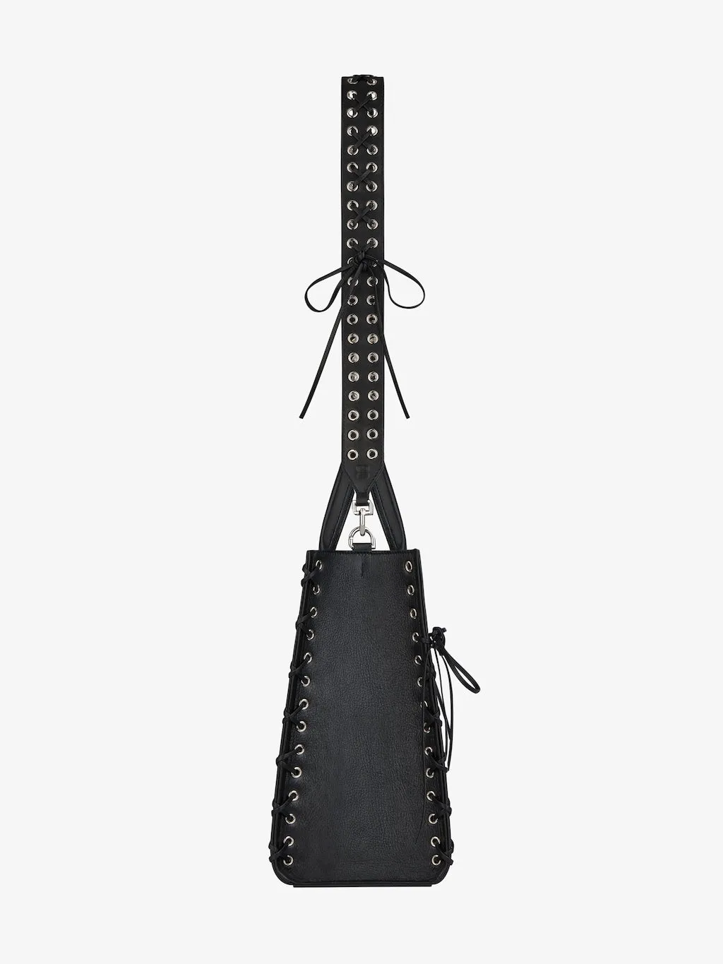 Medium G-Tote shopping bag in corset style leather