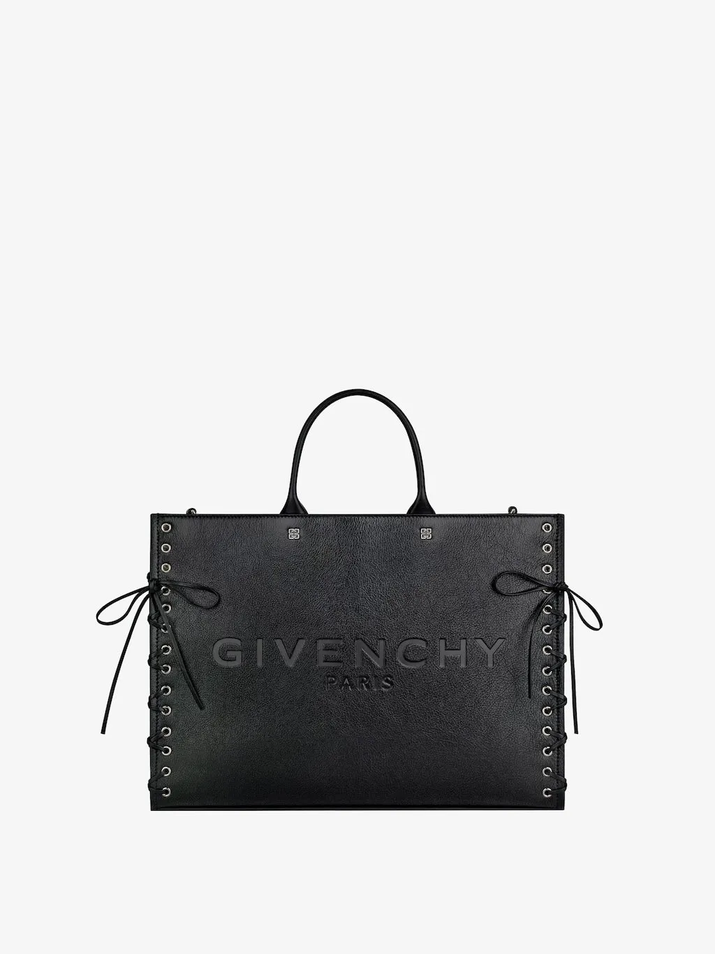 Medium G-Tote shopping bag in corset style leather
