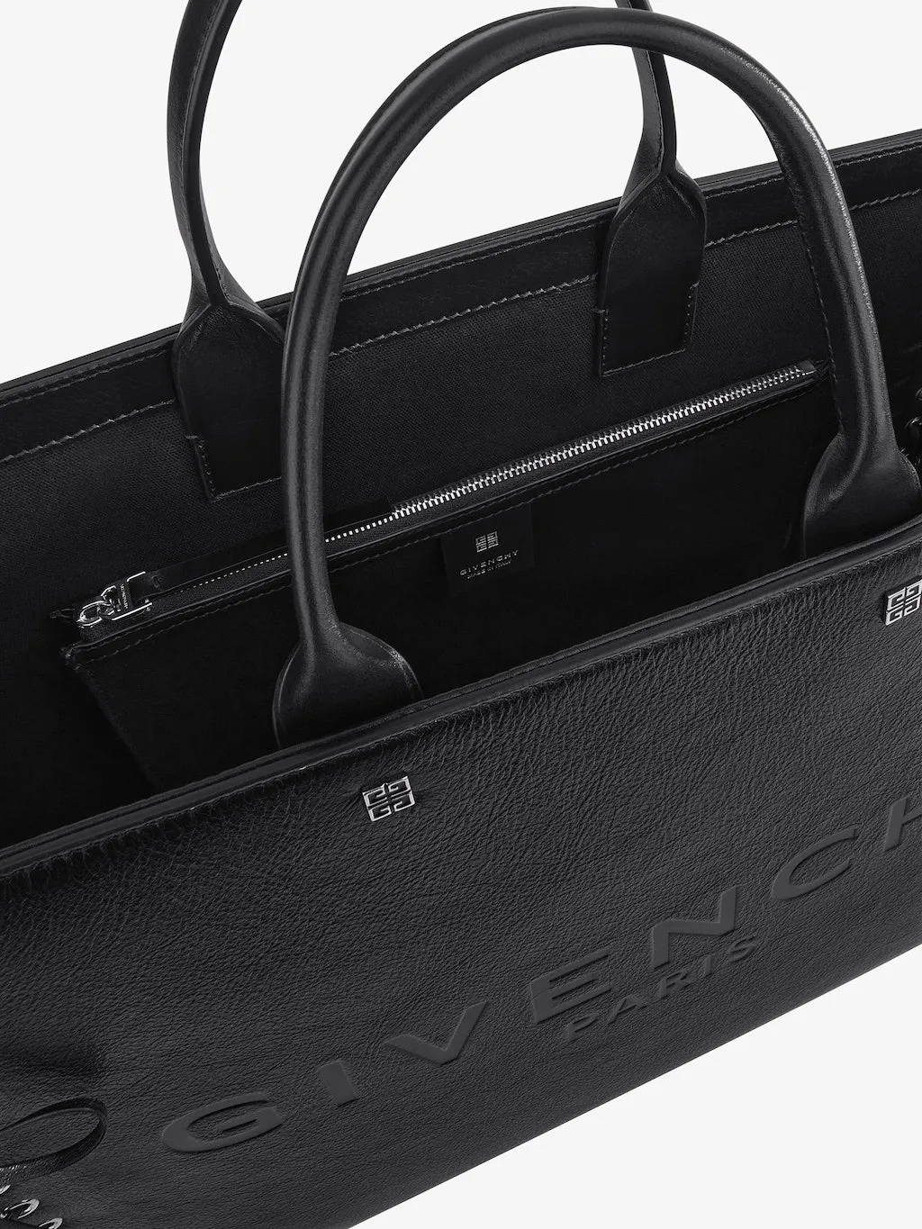 Medium G-Tote shopping bag in corset style leather