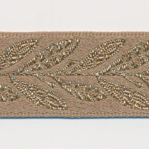 Metallic Jacquard Ribbon #3 Ocher & Bronze