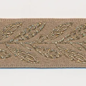 Metallic Jacquard Ribbon #3 Ocher & Bronze