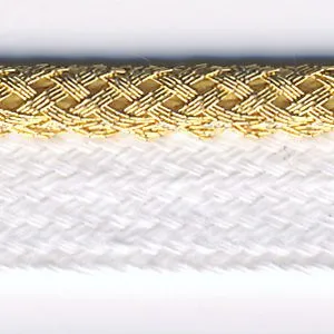 Metallic Piping #1 Gold & White