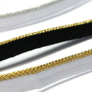 Metallic Piping #1 Gold & White