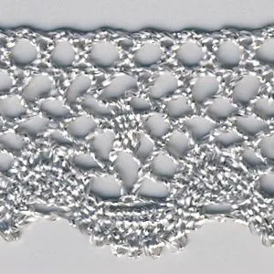 Metallic Torchon Lace #1 Platinum