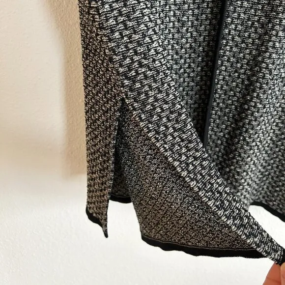 Ming Wang Textured Cardigan Sweater Jacket Collared Button Front