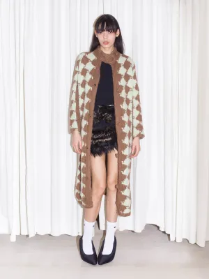 Mint Chocolate Houndstooth Coat
