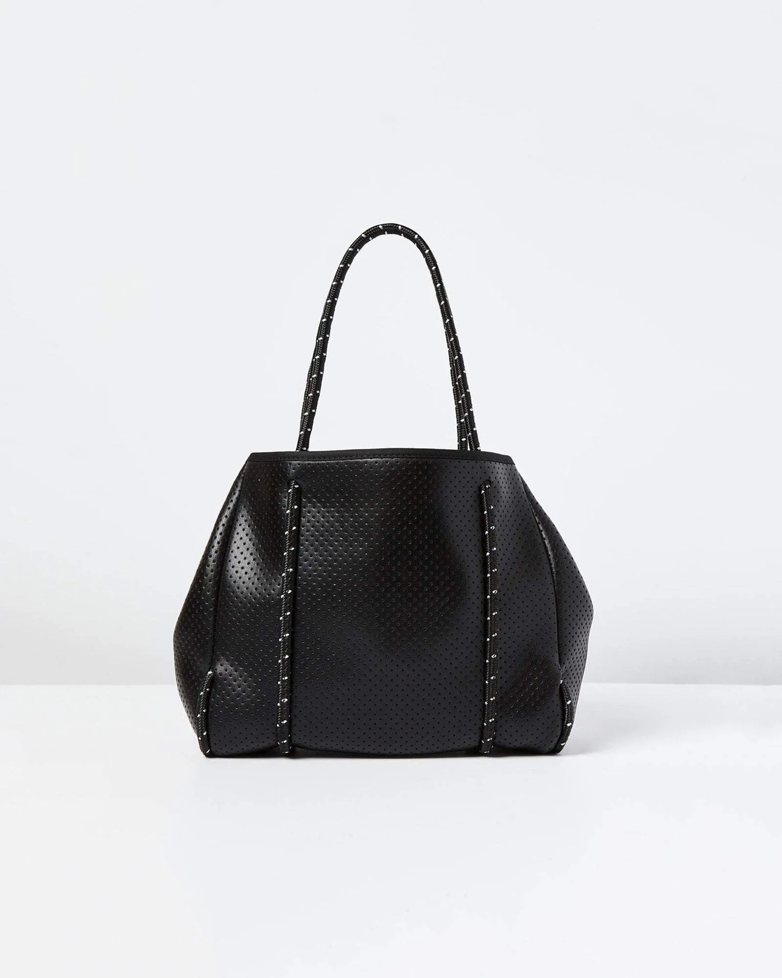 Miz Casa and Co Lila Neoprene Mini Tote Bag Shiny Black
