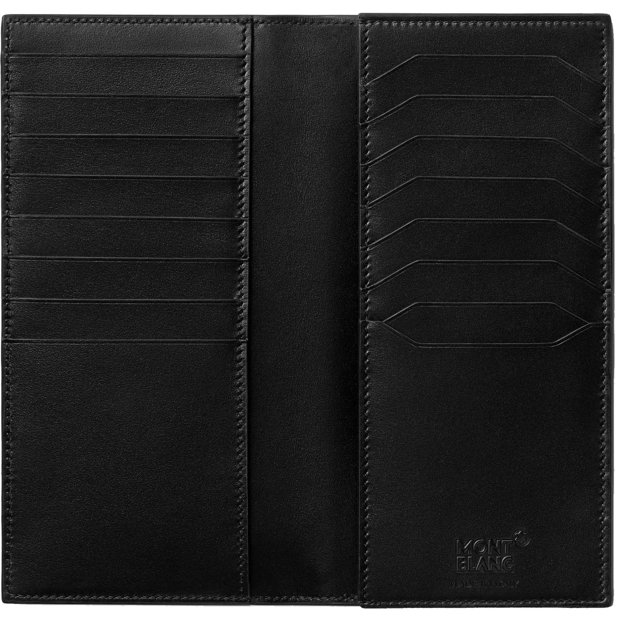 Montblanc 15 long portfolio mesherstück black/blue 129681