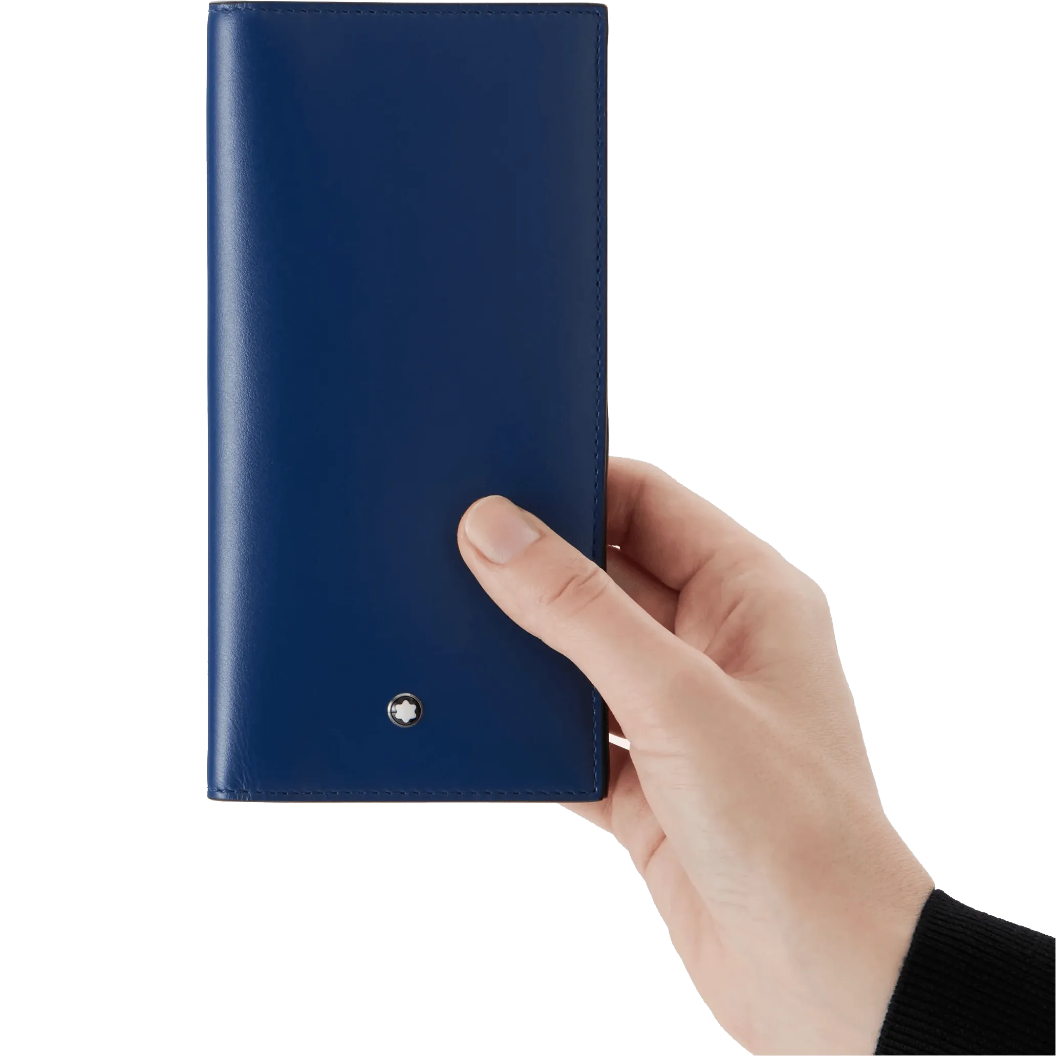 Montblanc 15 long portfolio mesherstück black/blue 129681