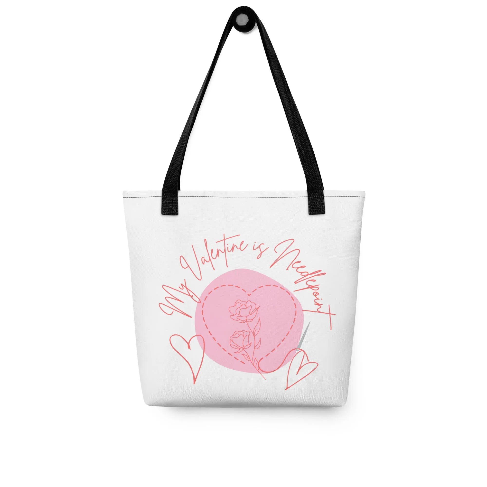 Needlepoint is My Valentine Tote bag